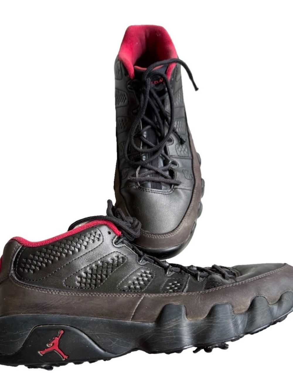 Nike Air Jordan 9 Retro Low Golf ‘Charcoal Black Red’ FJ5934-002 Men’s Size 11